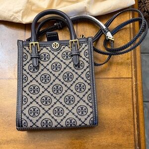 Tory Burch Black and Tan Mini Bag. BRAND NEW